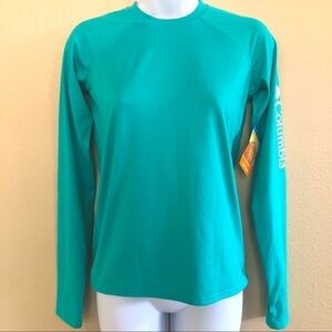 Columbia Youth Omni-Shade Sandy Shores Long Sleeve Sunguard Shirt Size L